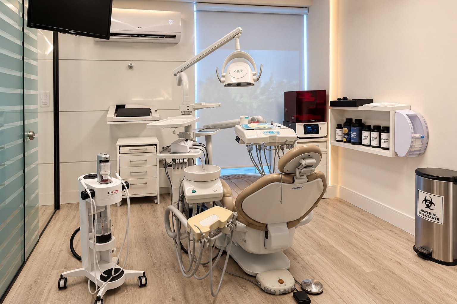 Segundo consultório, equipado para procedimentos cirúrgicos